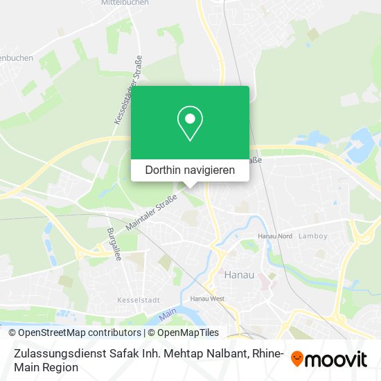 Zulassungsdienst Safak Inh. Mehtap Nalbant Karte