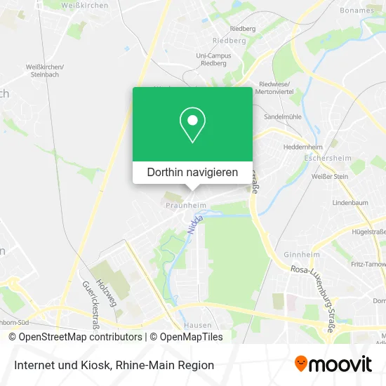 Internet und Kiosk Karte