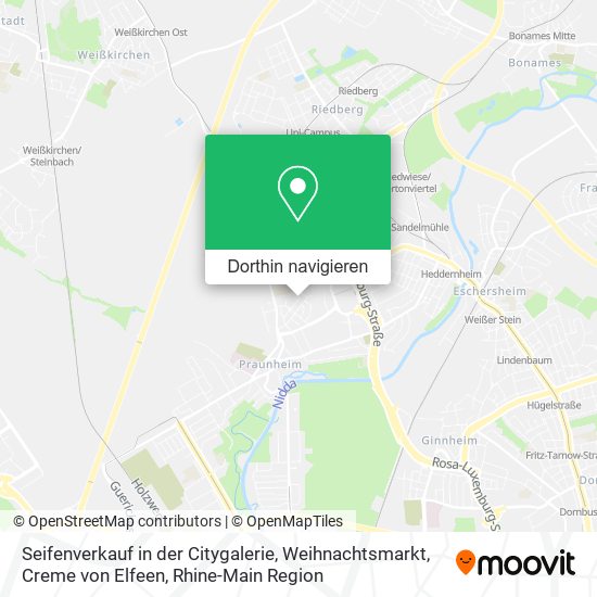 Seifenverkauf in der Citygalerie, Weihnachtsmarkt, Creme von Elfeen Karte