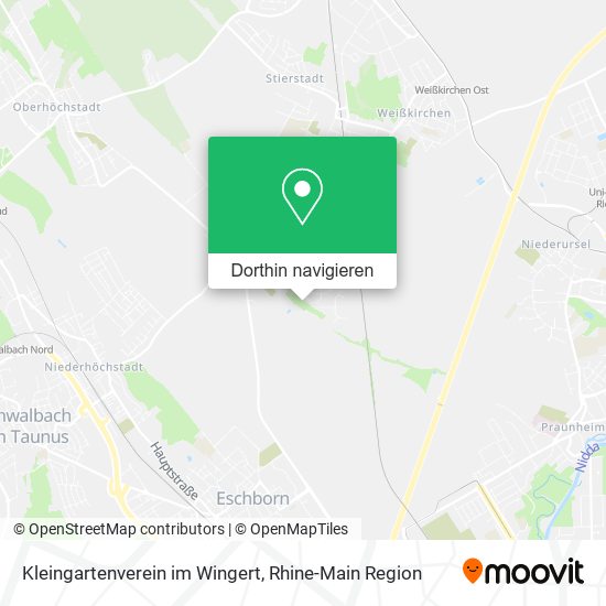 Kleingartenverein im Wingert Karte