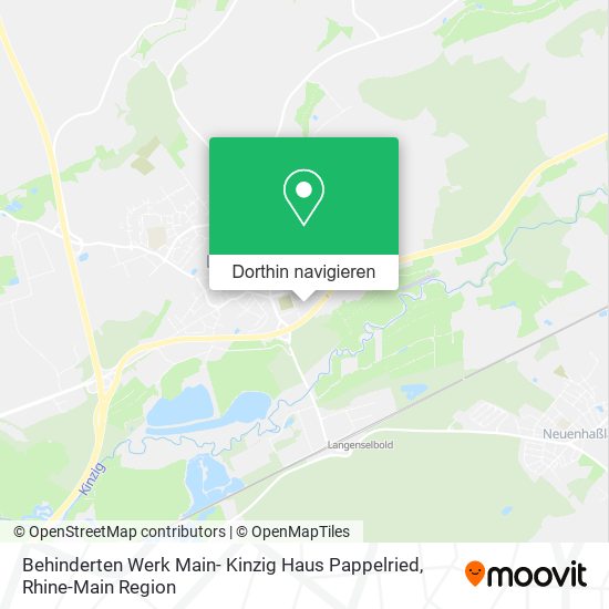 Behinderten Werk Main- Kinzig Haus Pappelried Karte