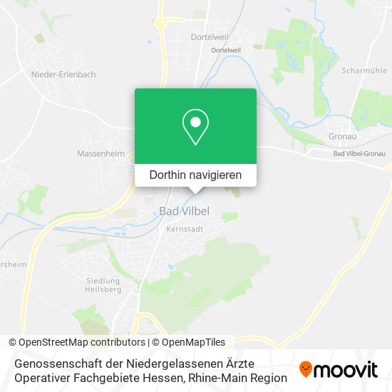 Genossenschaft der Niedergelassenen Ärzte Operativer Fachgebiete Hessen Karte