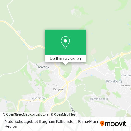 Naturschutzgebiet Burghain Falkenstein Karte