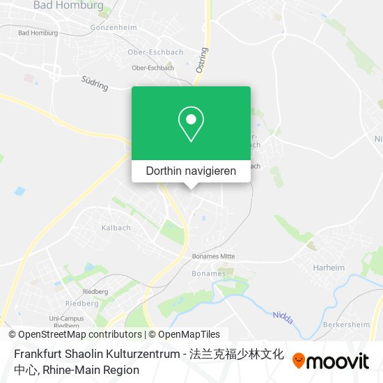 Frankfurt Shaolin Kulturzentrum - 法兰克福少林文化中心 Karte