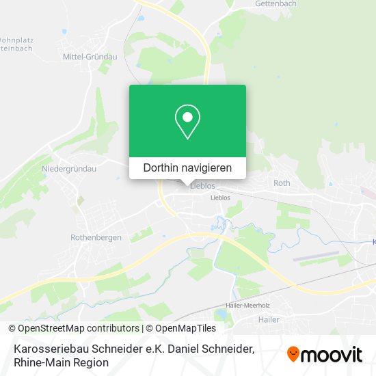 Karosseriebau Schneider e.K. Daniel Schneider Karte