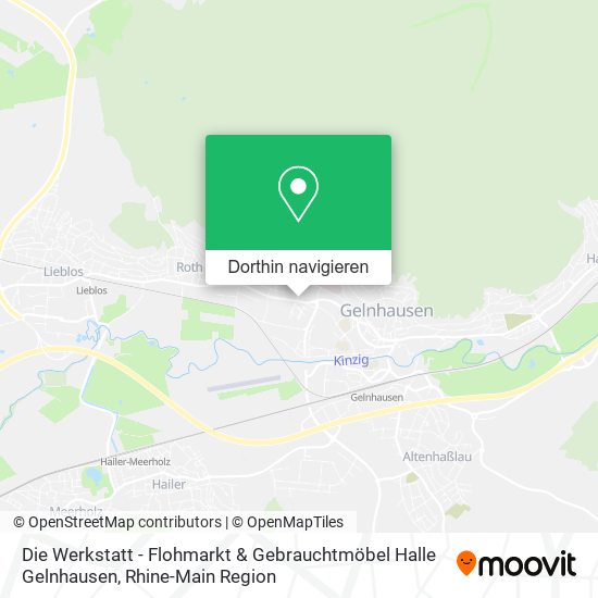 Die Werkstatt - Flohmarkt & Gebrauchtmöbel Halle Gelnhausen Karte