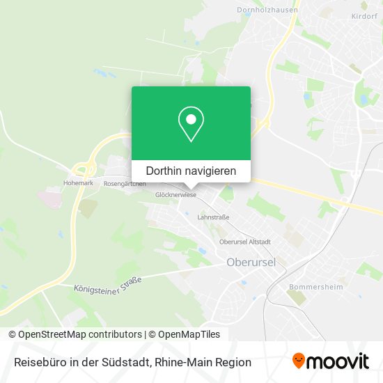 Reisebüro in der Südstadt Karte