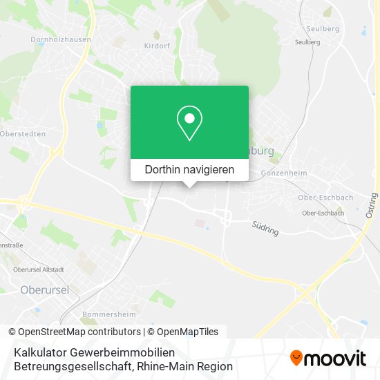Kalkulator Gewerbeimmobilien Betreungsgesellschaft Karte