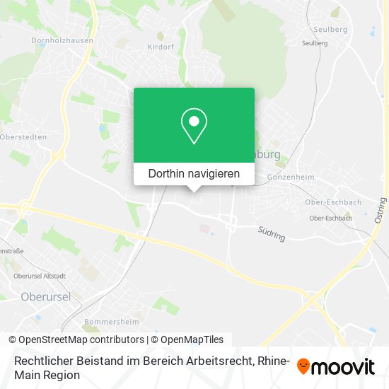 Rechtlicher Beistand im Bereich Arbeitsrecht Karte