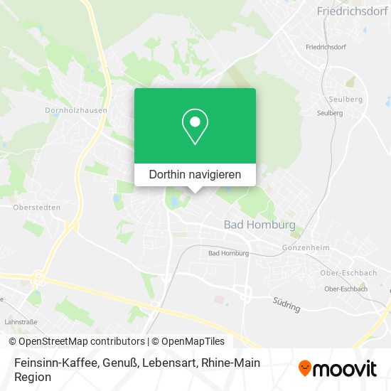 Feinsinn-Kaffee, Genuß, Lebensart Karte