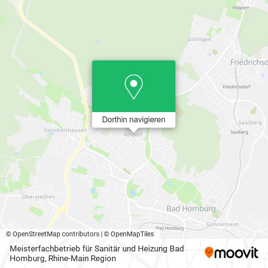 Meisterfachbetrieb für Sanitär und Heizung Bad Homburg Karte