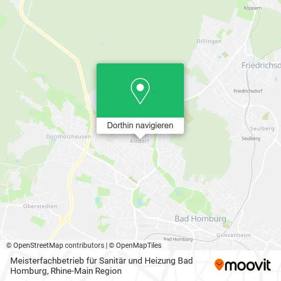 Meisterfachbetrieb für Sanitär und Heizung Bad Homburg Karte