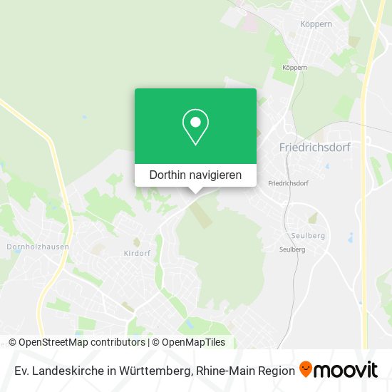 Ev. Landeskirche in Württemberg Karte