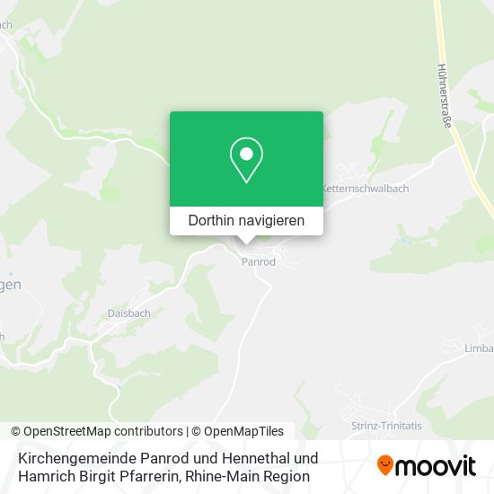 Kirchengemeinde Panrod und Hennethal und Hamrich Birgit Pfarrerin Karte