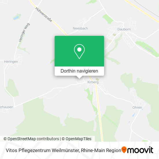 Vitos Pflegezentrum Weilmünster Karte