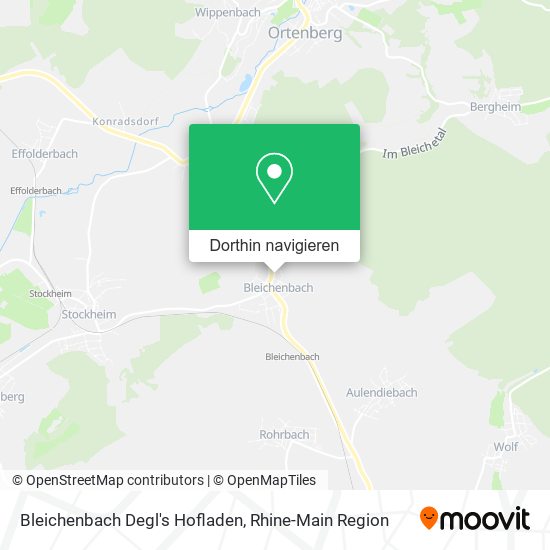 Bleichenbach Degl's Hofladen Karte