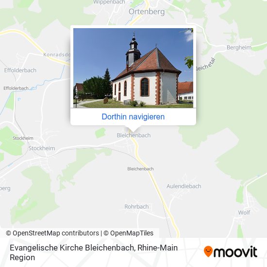 Evangelische Kirche Bleichenbach Karte