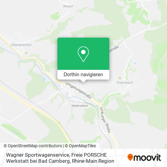 Wagner Sportwagenservice, Freie PORSCHE Werkstatt bei Bad Camberg Karte