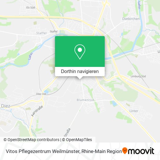 Vitos Pflegezentrum Weilmünster Karte