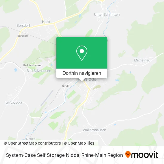 System-Case Self Storage Nidda Karte