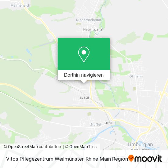 Vitos Pflegezentrum Weilmünster Karte