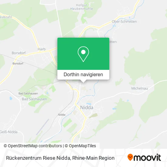 Rückenzentrum Riese Nidda Karte