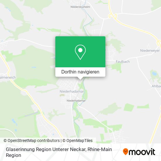 Glaserinnung Region Unterer Neckar Karte