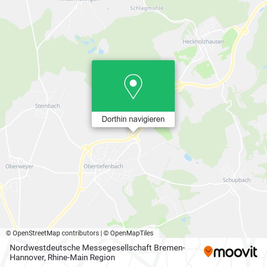 Nordwestdeutsche Messegesellschaft Bremen-Hannover Karte