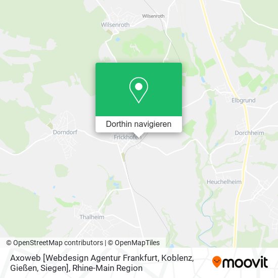Axoweb [Webdesign Agentur Frankfurt, Koblenz, Gießen, Siegen] Karte