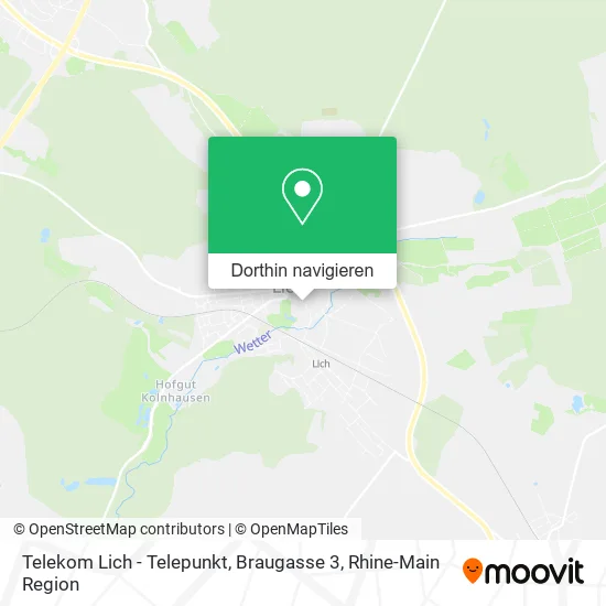 Telekom Lich - Telepunkt, Braugasse 3 Karte