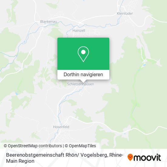 Beerenobstgemeinschaft Rhön/ Vogelsberg Karte