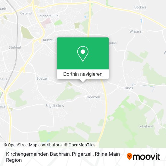 Kirchengemeinden Bachrain, Pilgerzell Karte