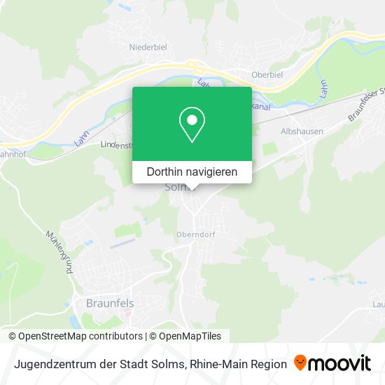 Jugendzentrum der Stadt Solms Karte