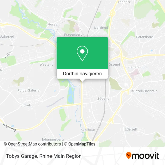 Tobys Garage Karte