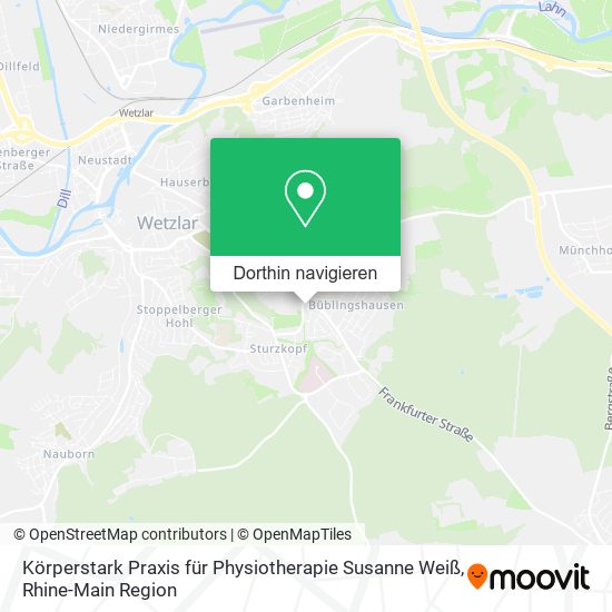 Körperstark Praxis für Physiotherapie Susanne Weiß Karte