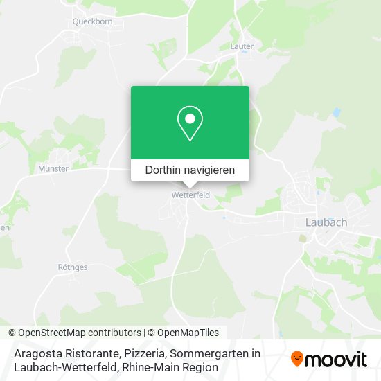 Aragosta Ristorante, Pizzeria, Sommergarten in Laubach-Wetterfeld Karte