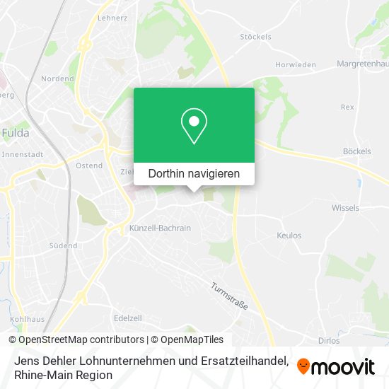 Jens Dehler Lohnunternehmen und Ersatzteilhandel Karte
