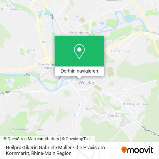 Heilpraktikerin Gabriele Müller - die Praxis am Kornmarkt Karte