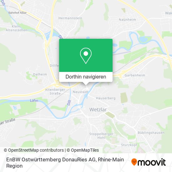 EnBW Ostwürttemberg DonauRies AG Karte