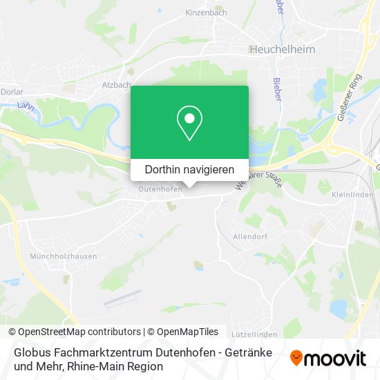 Globus Fachmarktzentrum Dutenhofen - Getränke und Mehr Karte