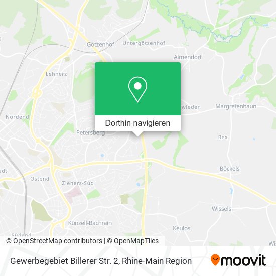 Gewerbegebiet Billerer Str. 2 Karte