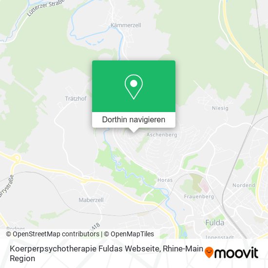 Koerperpsychotherapie Fuldas Webseite Karte