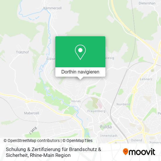 Schulung & Zertifizierung für Brandschutz & Sicherheit Karte