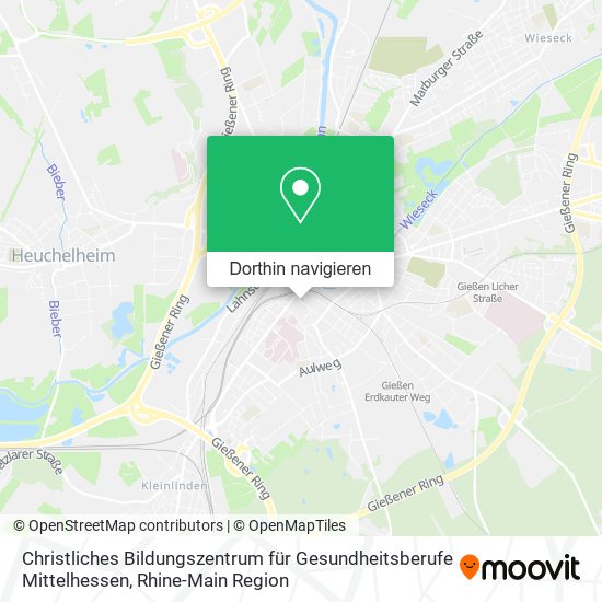 Christliches Bildungszentrum für Gesundheitsberufe Mittelhessen Karte