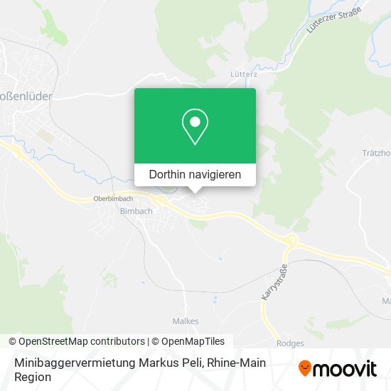 Minibaggervermietung Markus Peli Karte