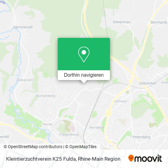 Kleintierzuchtverein K25 Fulda Karte