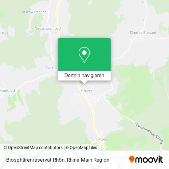 Biosphärenreservat Rhön Karte