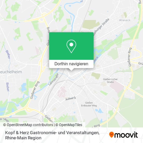 Kopf & Herz Gastronomie- und Veranstaltungen Karte