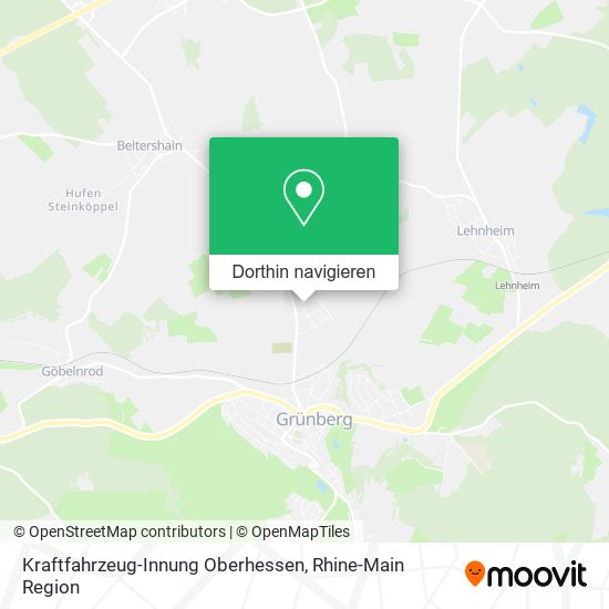 Kraftfahrzeug-Innung Oberhessen Karte