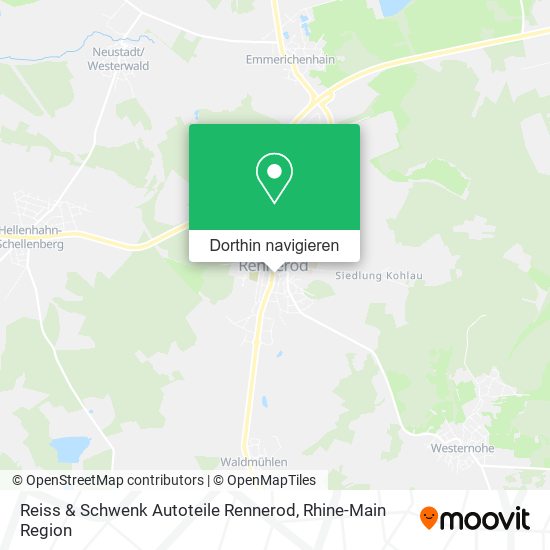 Reiss & Schwenk Autoteile Rennerod Karte